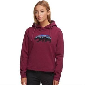 Patagonia Maroon Bear Hoodie